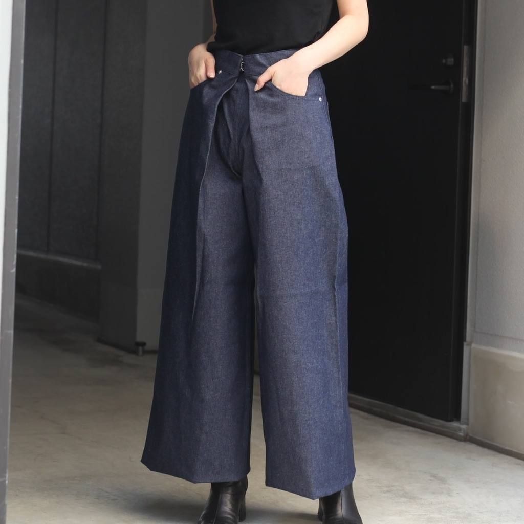 【残りわずか】Rigid Denim Wide Pants(WOMEN)