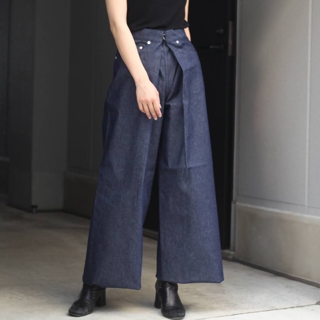 【残りわずか】Rigid Denim Wide Pants(WOMEN)