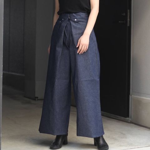 【残りわずか】Rigid Denim Wide Pants(WOMEN)