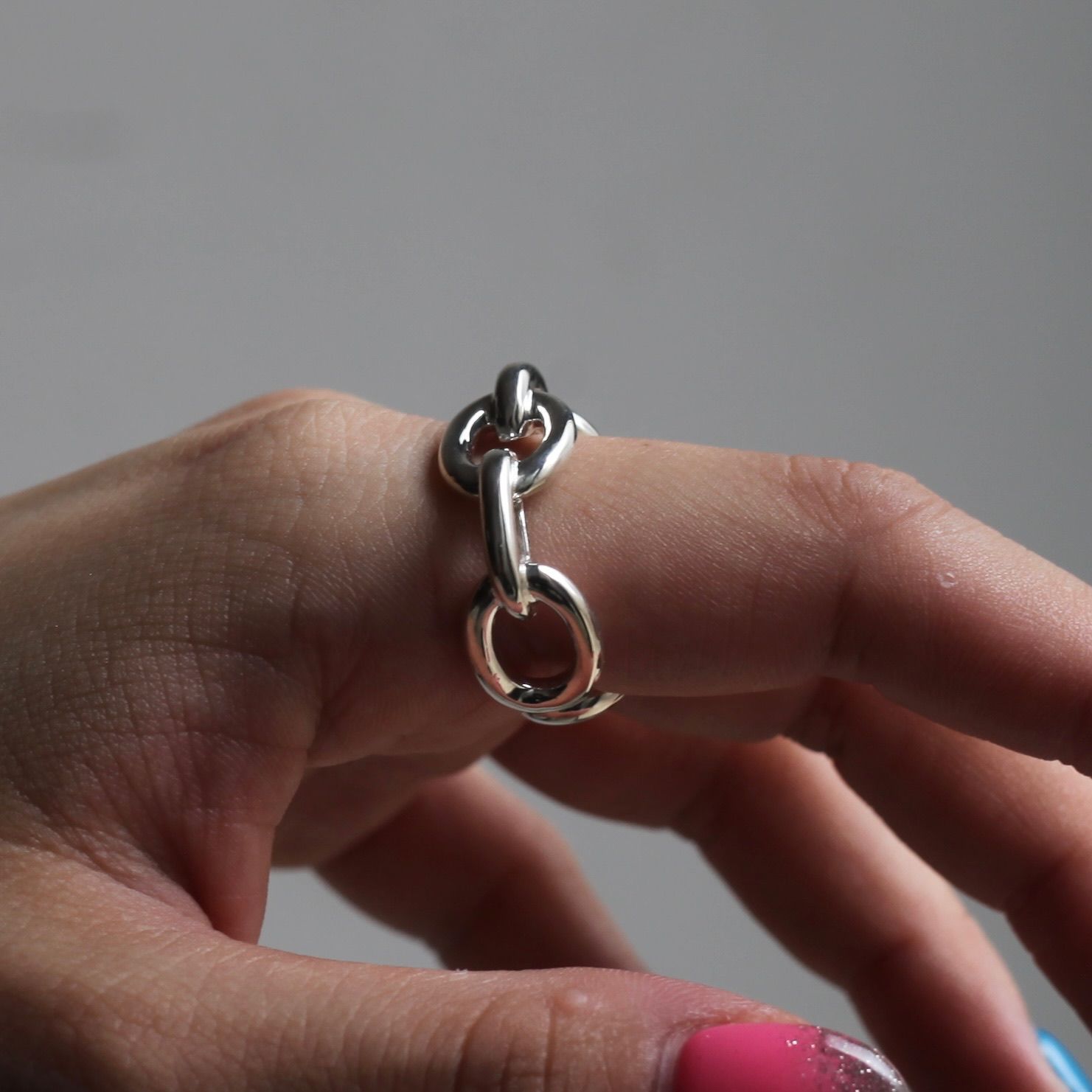【残り一点】Oval Link Ring(SILVER)
