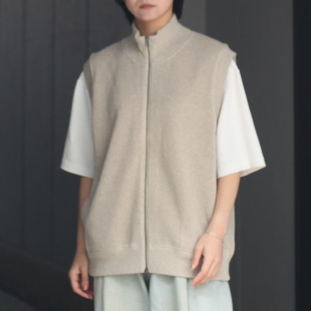 【残りわずか】Moss Stitch Zip Vest