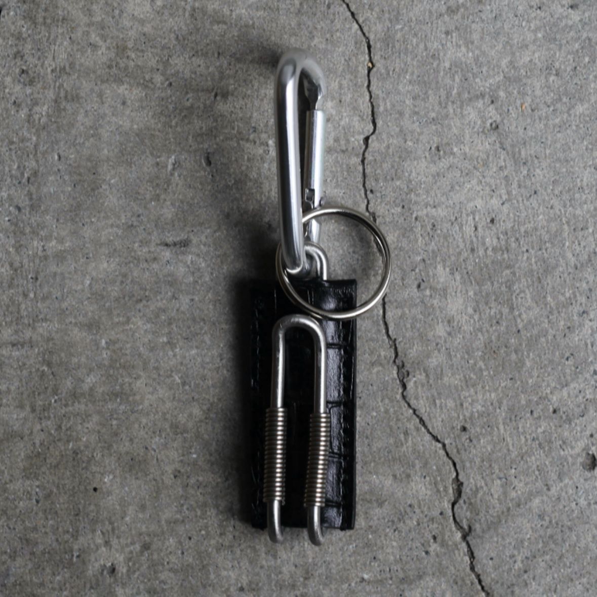 【残りわずか】Spring Clip Key Holder(CLIX_CROCO GRAIN)