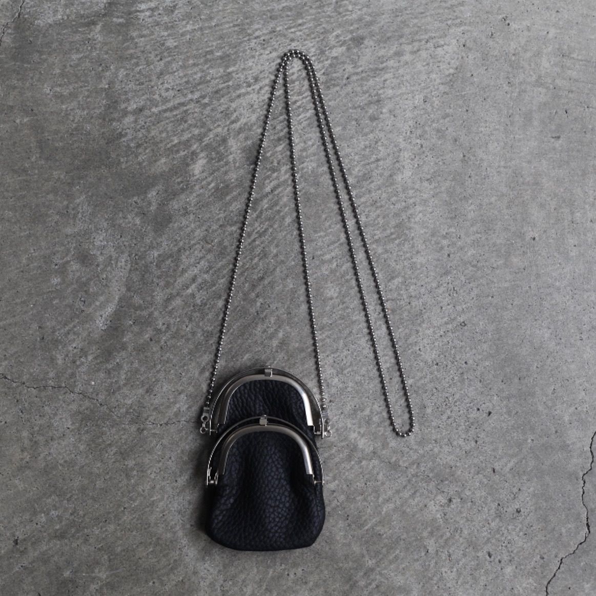 【残りわずか】Chain Double Frame Purse(ODD_COW SHRINK)