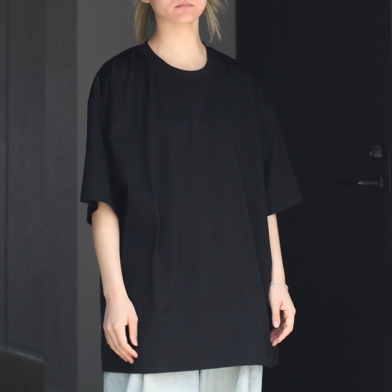 [新品、タグ付き]お値下げしました！ATON 黒 半袖Tシャツ SUVIN 60／2 ｜ オーバーサイズ Tシャツ