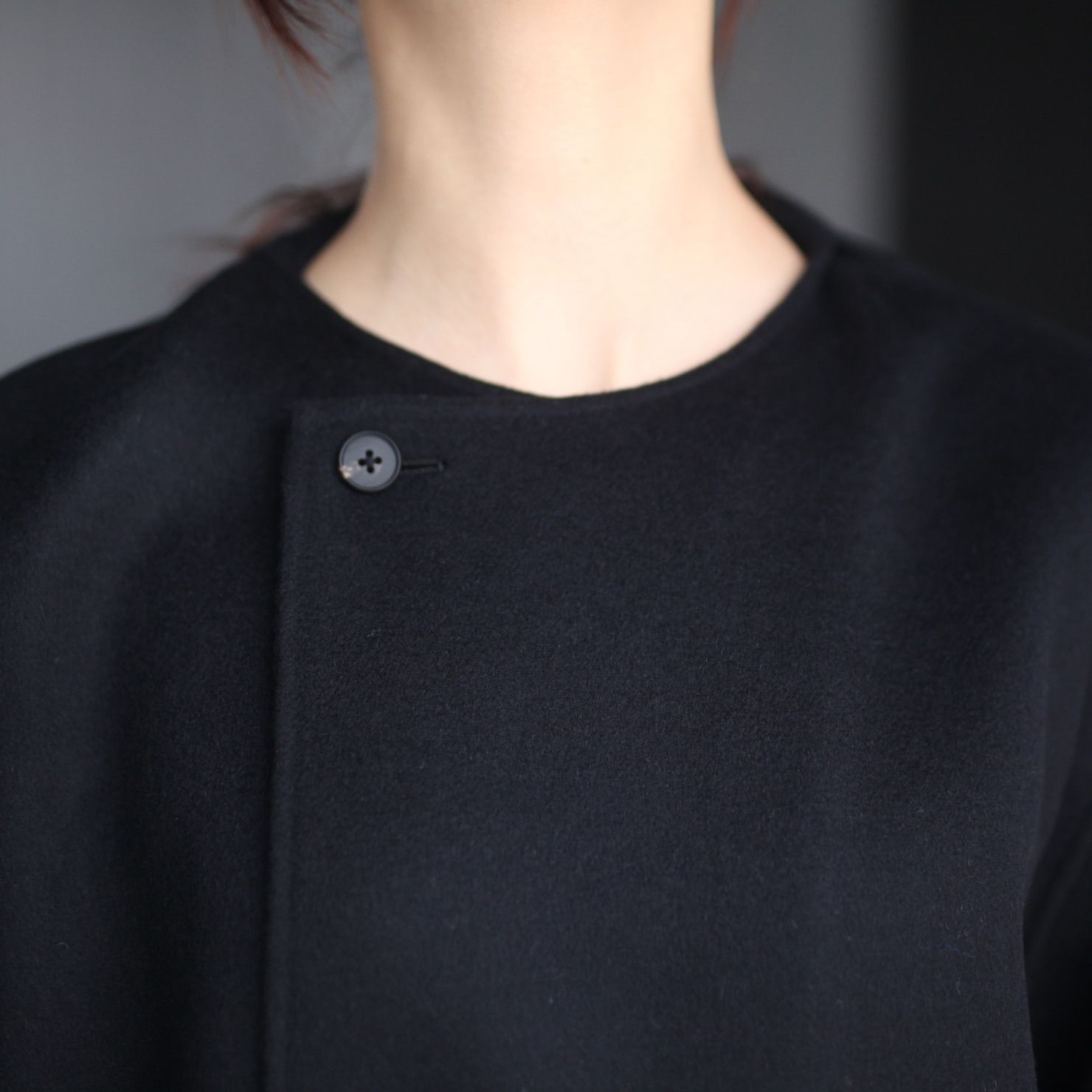 【残り一点】Wool Cashmere Beaver Reversible Stole Coat