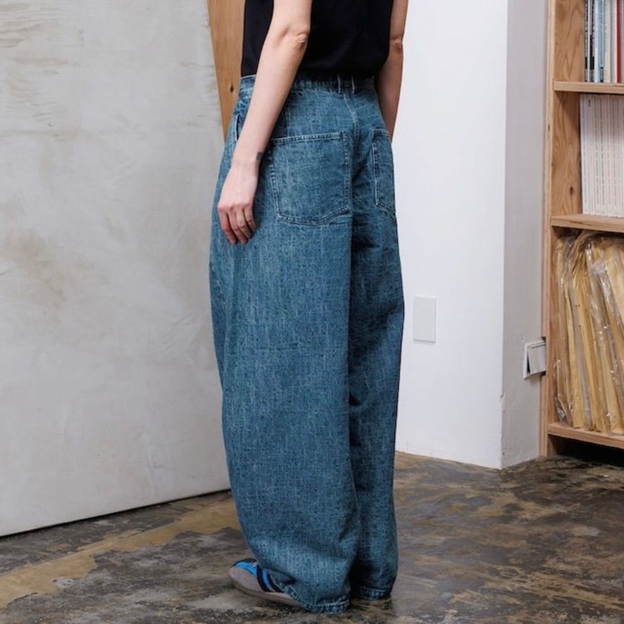 【残り一点】ウォッシュドデニムワイドパンツ