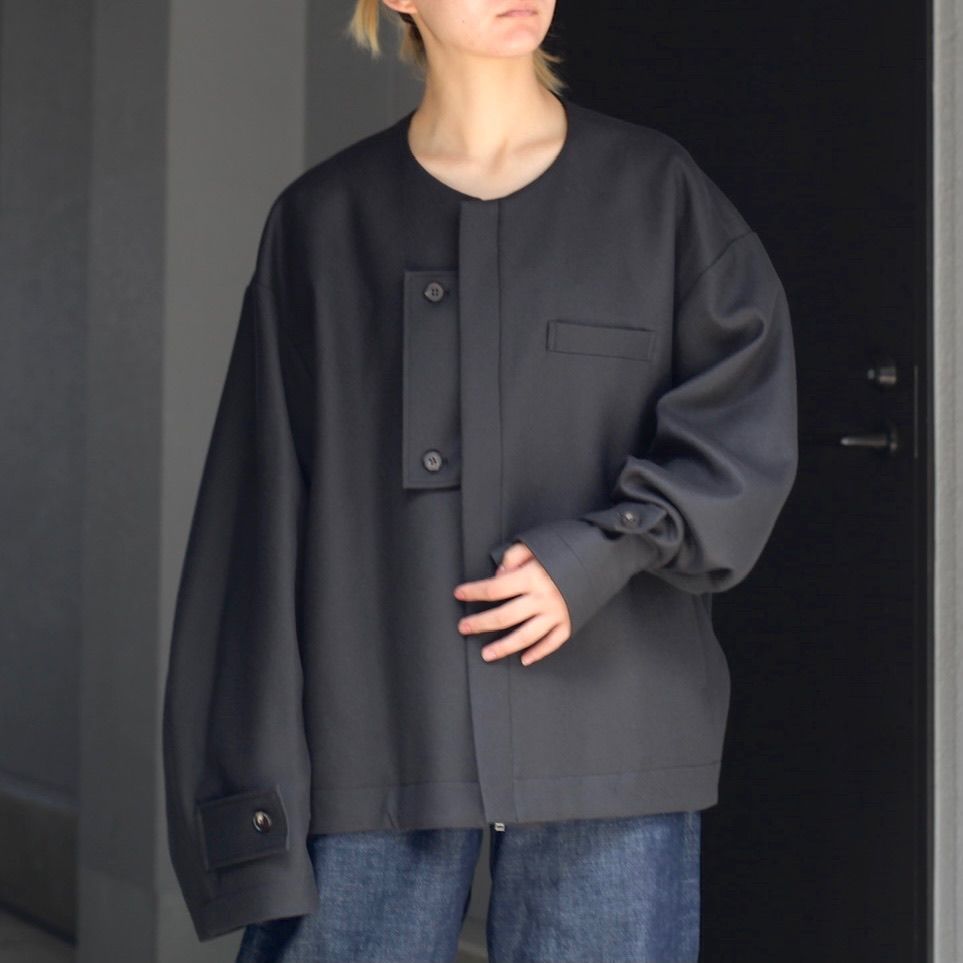 Melton No Collar Jacket 新品未使用 【期間限定お試し価格】