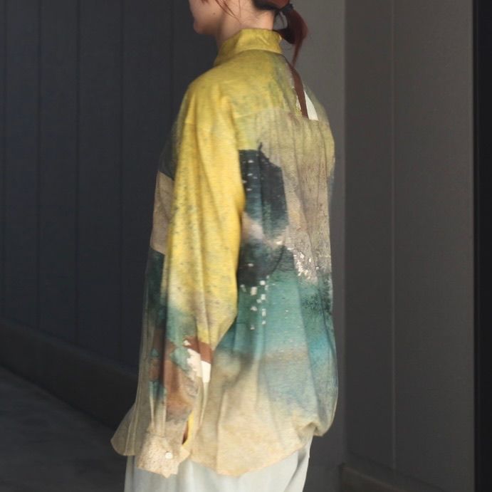 【残りわずか】Landscape Printed Regular Collar Shirt
