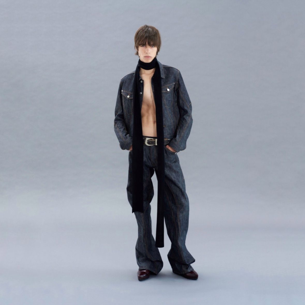 【残りわずか】3D Twisted Wide Leg Jeans