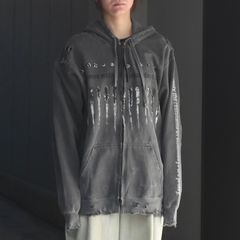 【残り一点】Bootleg Zip Up Hoodie With Damaged(SHINE)