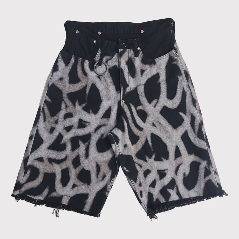 【残りわずか】Cut Off Heavy Short Wide Jeans(DISCHARGE PRINTED ASAT CAMO)