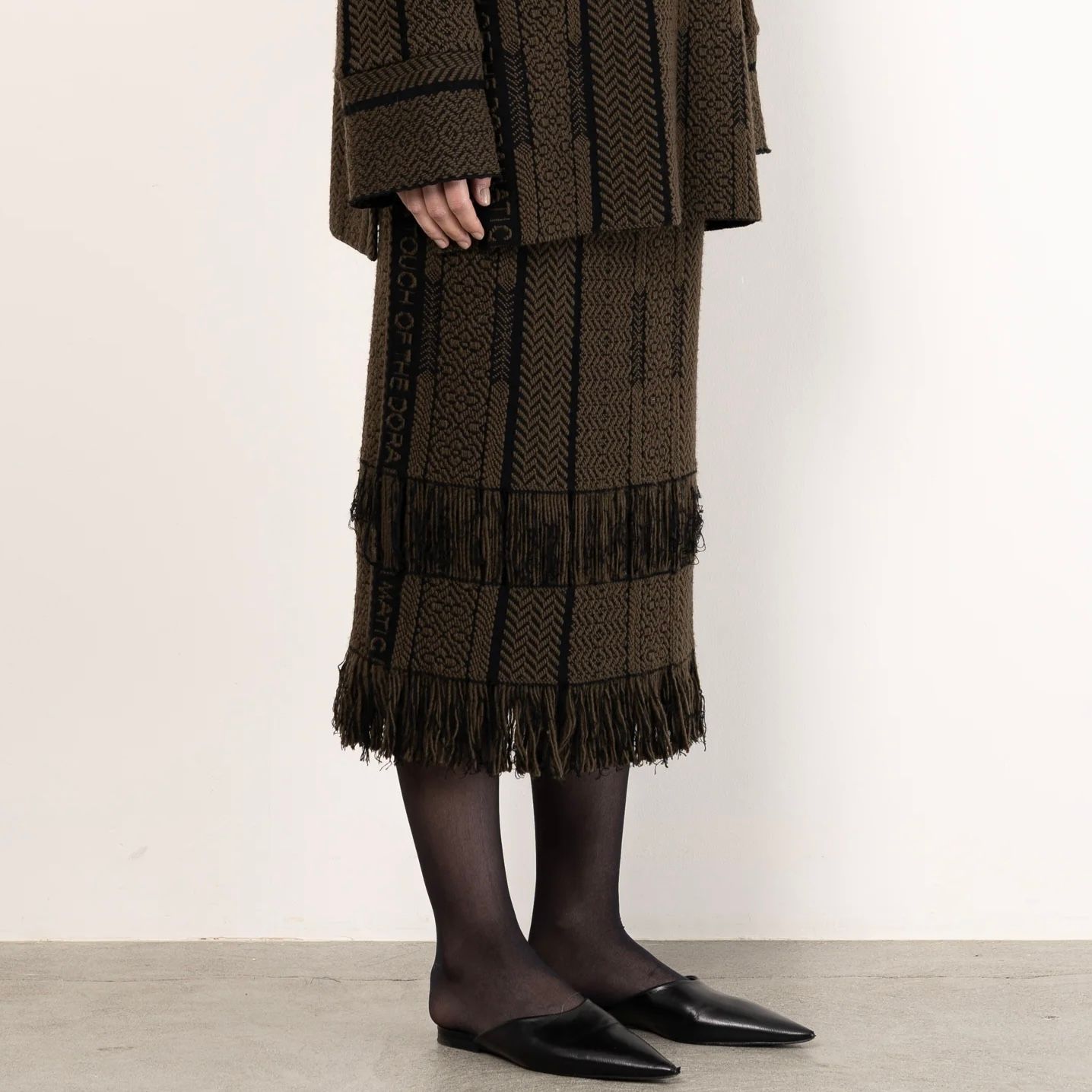 【残り一点】Inlay Stich Knit Skirt