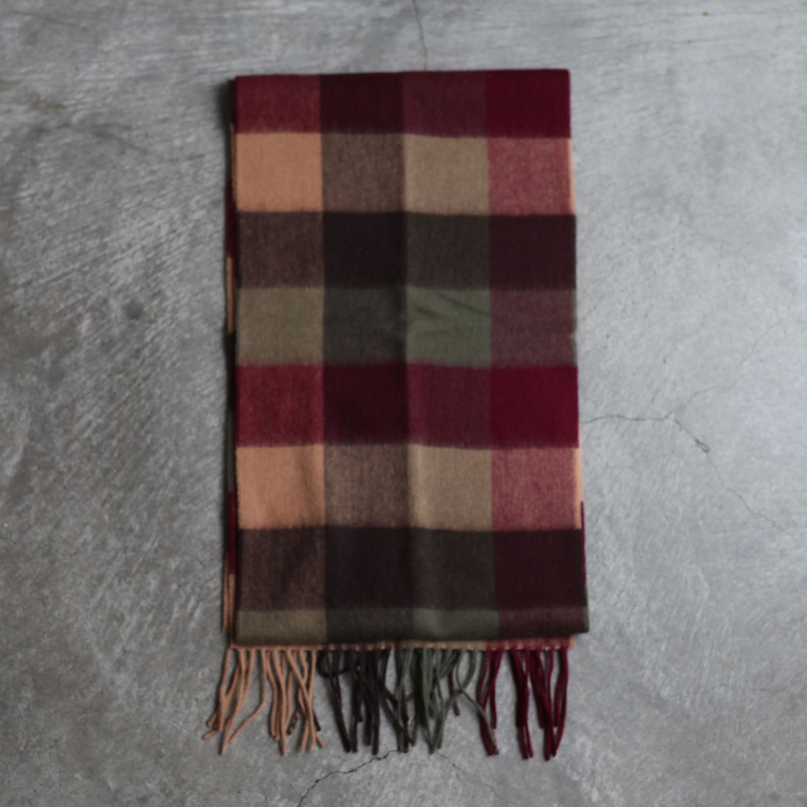 【残り一点】Lambswool Tattersall Scarf
