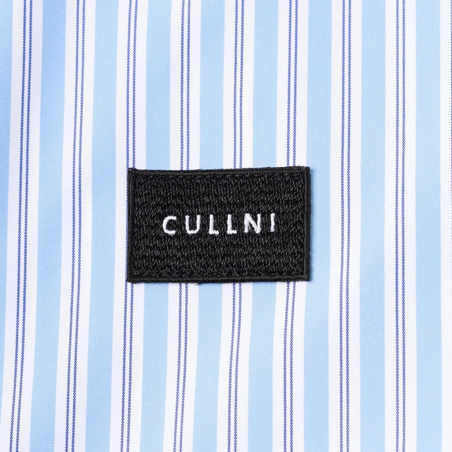 【残り一点】Stripe Front Fly Embroidery Patch Shirt