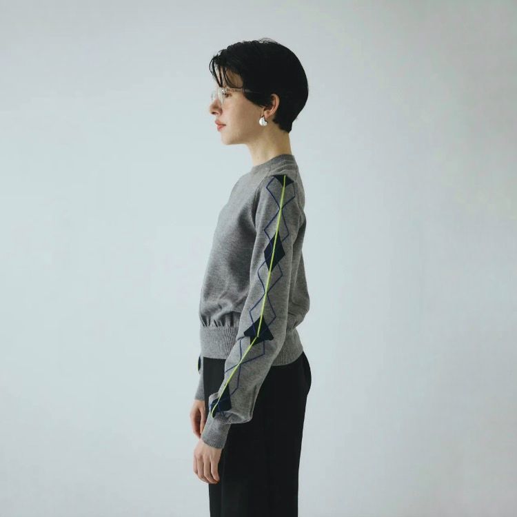 【残り一点】Neon Argyle Knit Tops