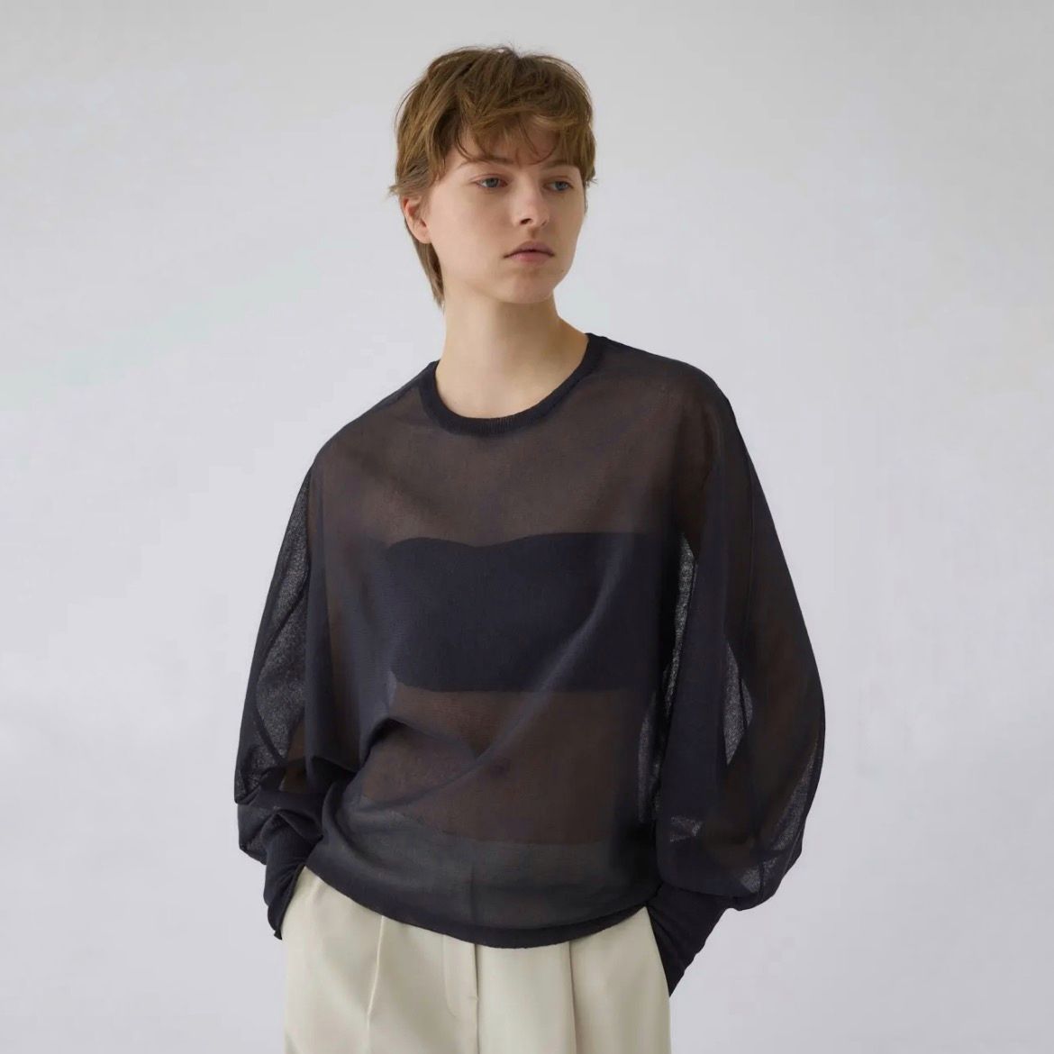 【残り一点】Sheer Dolman Knit Tops