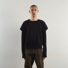 NVRFRGT - 【残り一点】Panelled Double Layer Crew Neck Sweatshirt 