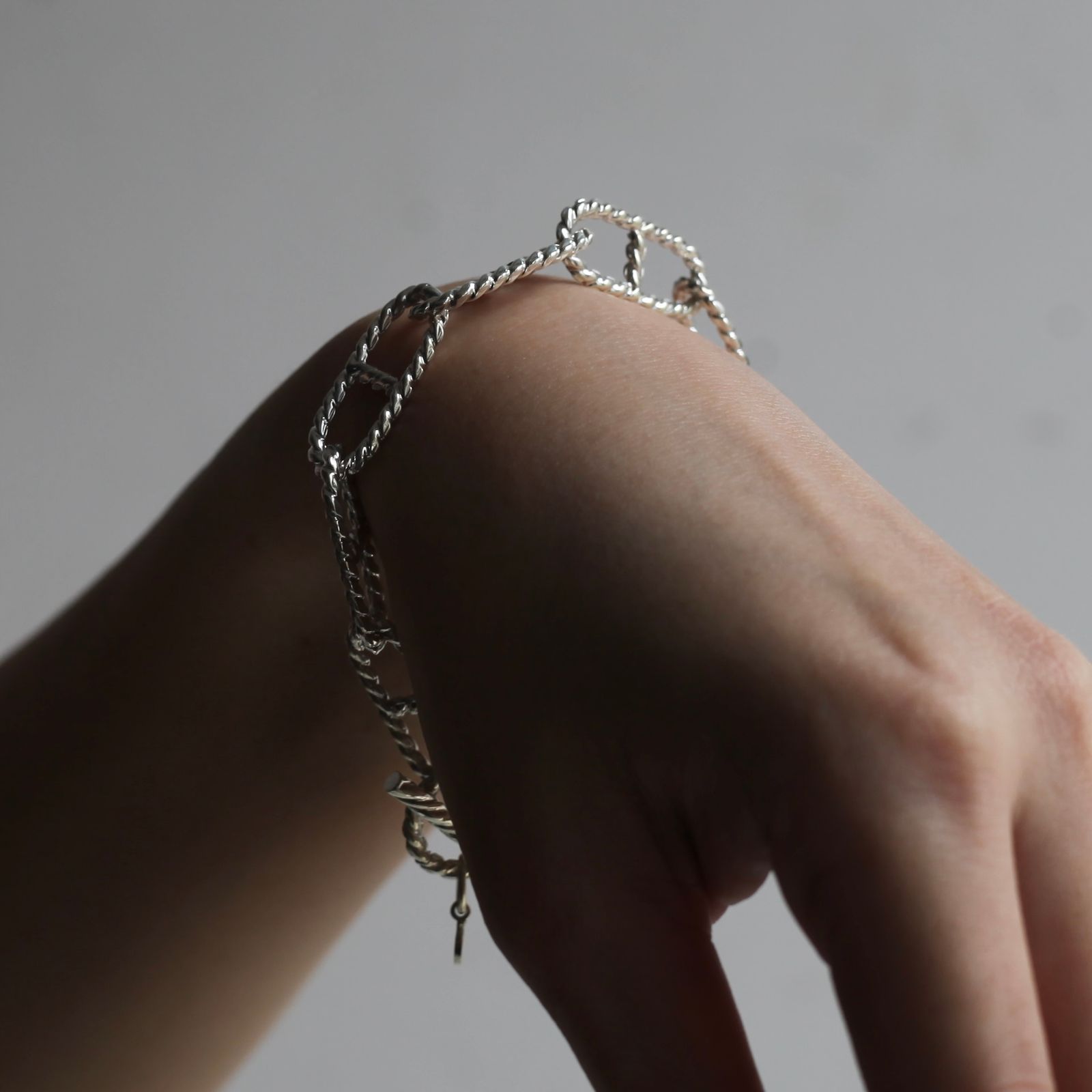 【残り一点】Twist Anchor Chain T-BAR Bracelet LARGE(11mm)