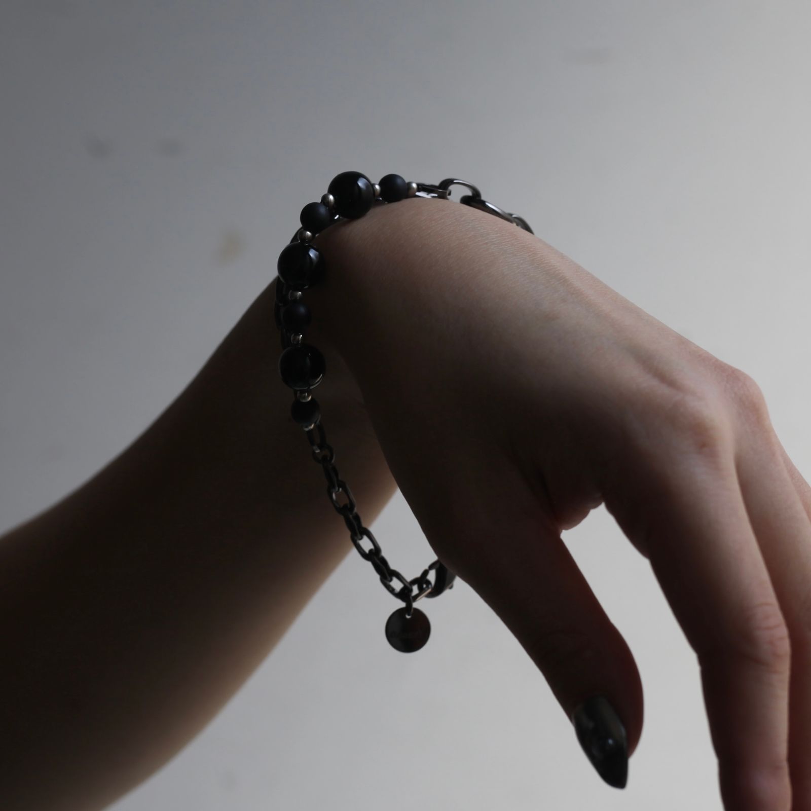 【残り一点】Beads Chain Breacelet_A(BLACK)