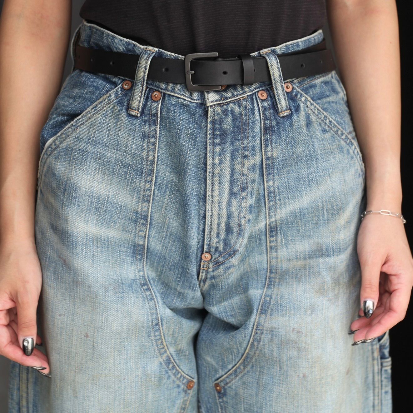 【残り一点】Faded Modern Denim Pants Double Knee
