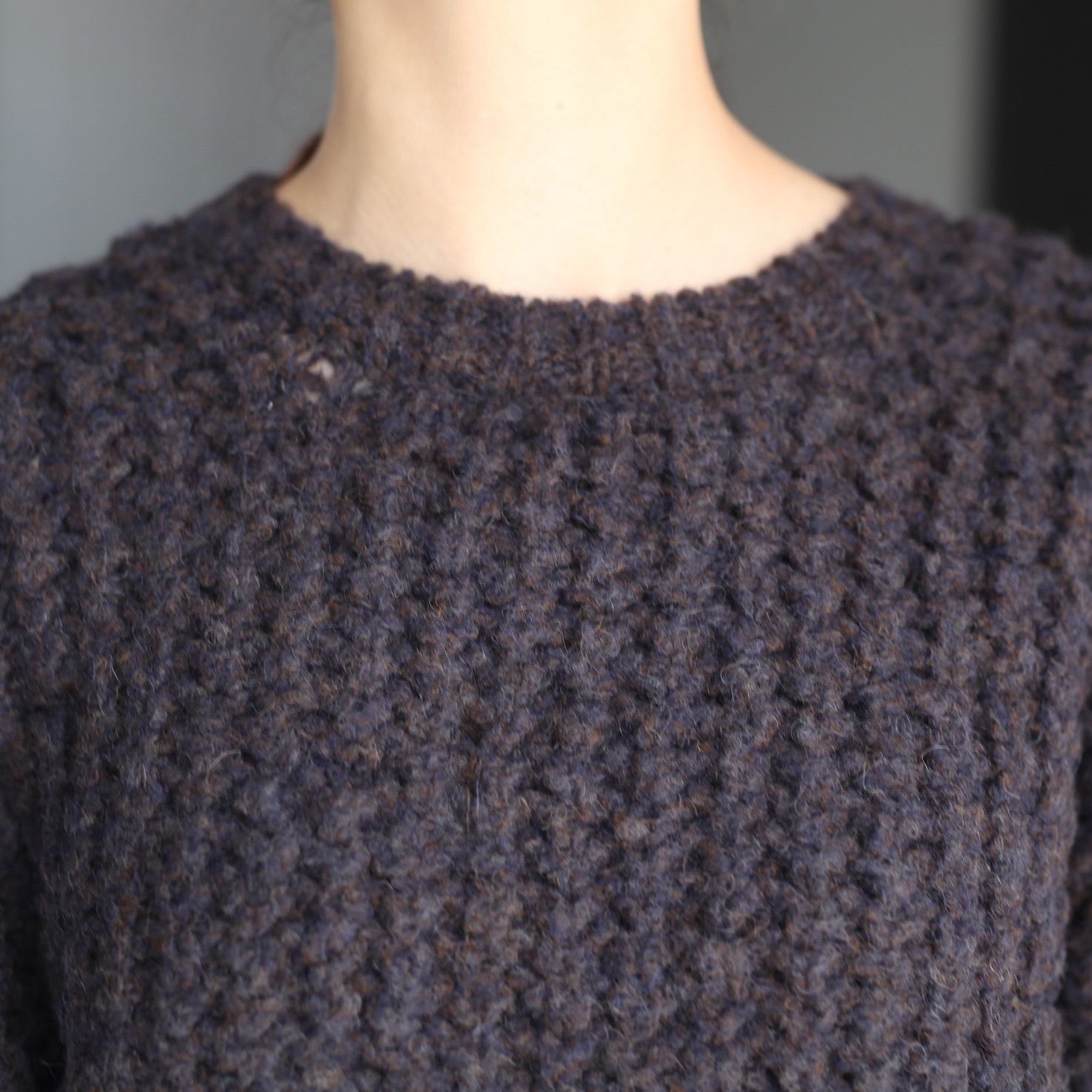 【残り一点】Baby Alpaca Big Waffle Sweater