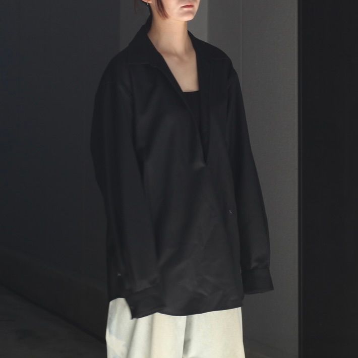 【残りわずか】Wool Flannel Oversized Skipper Shirt