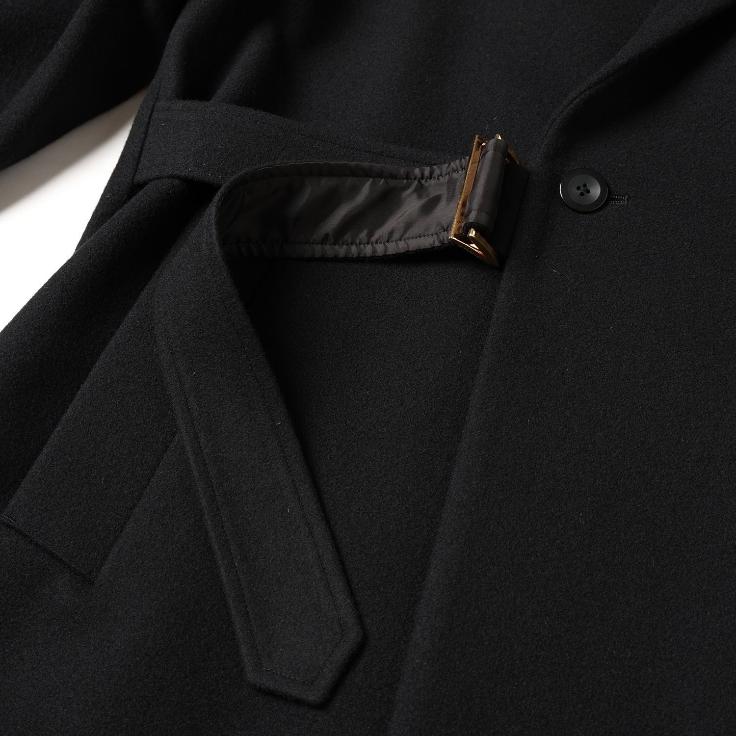 【残り一点】Lamb Wool Melton Tie Locken Long Chester Coat