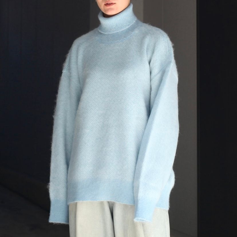 stein - 【残りわずか】Jaquard Mohair Loose High Neck Knit LS