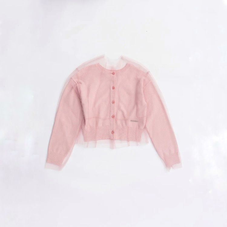 【残り一点】Reversible Tulle Knit Cardigan