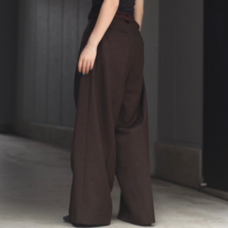 【残りわずか】Extra Wide Trousers(2/60 WOOL GABARDINE)