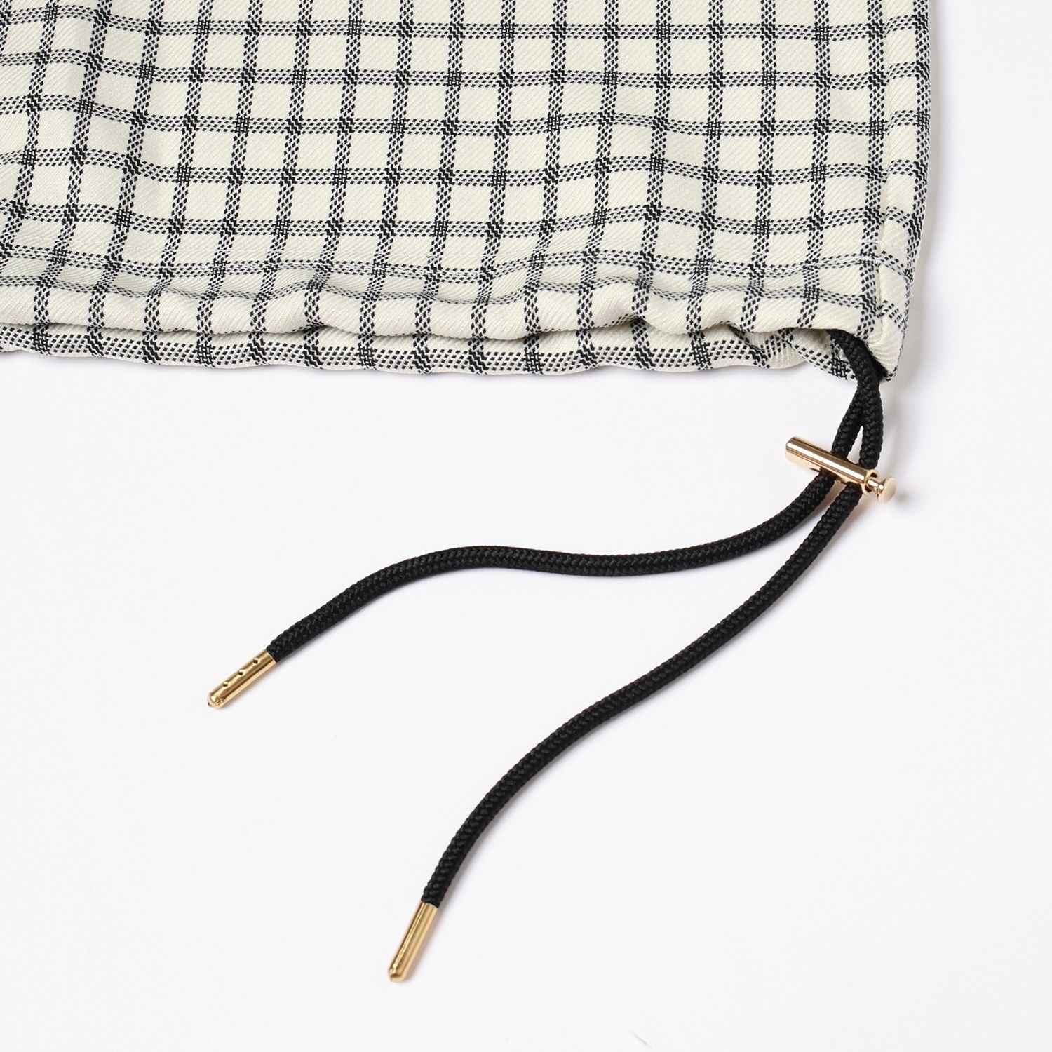 【残り一点】Check Drawstring Long Sleeve Pullover