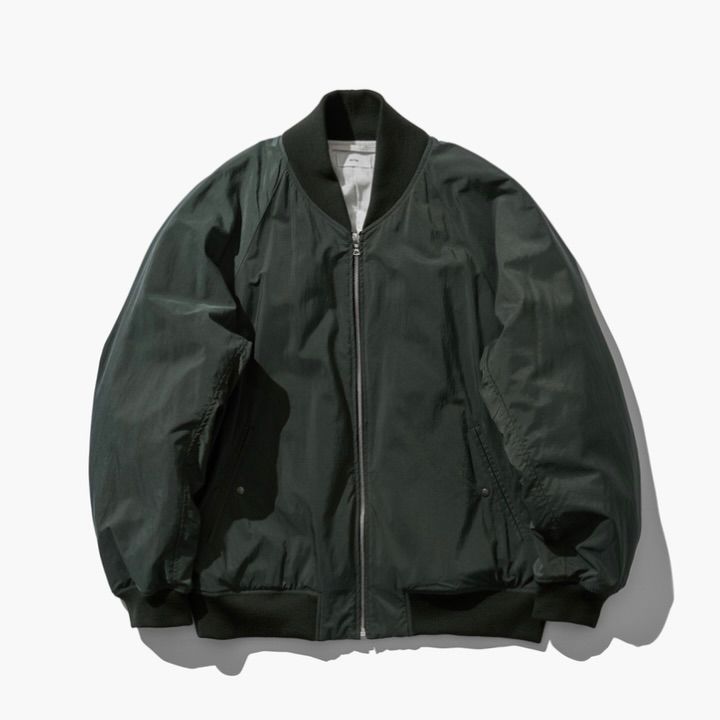 【残り一点】Fibril Nylon Satin Flight Jacket