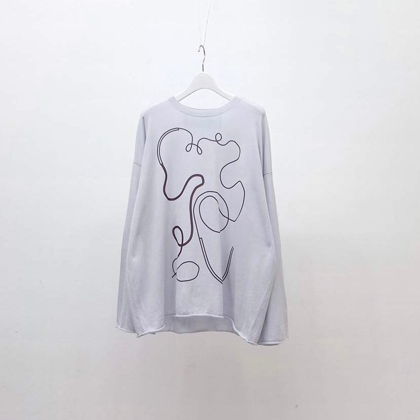 【残り一点】ステッチプリントロングSLニットPO