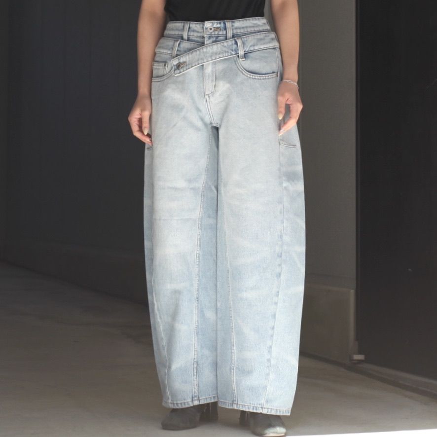 【残り一点】Double Waist Denim Trousers