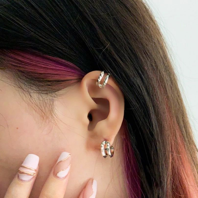 【お取り寄せ注文可能】Little Studs Double Ear Cuff(SILVER)