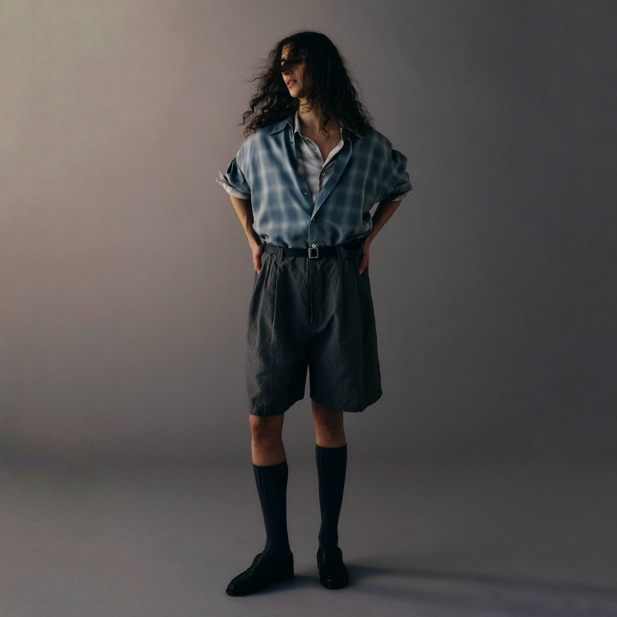 【残り一点】Wool Linen 3Pleated Shorts