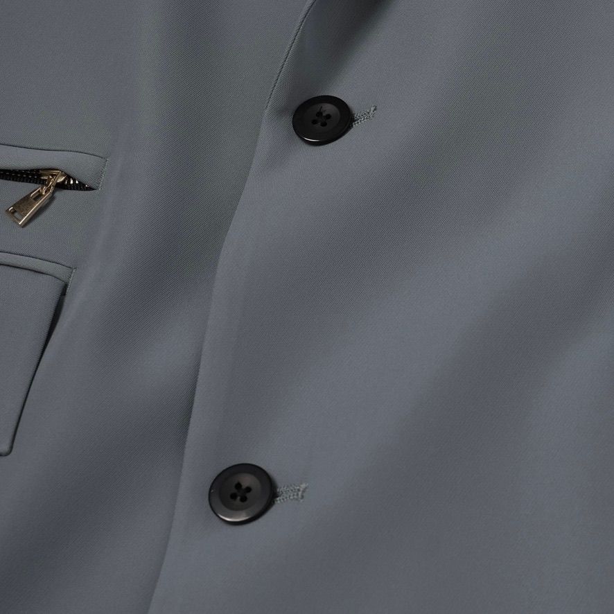 CULLNI - 【残り一点】Double Satin Zip Pocket Tailored Jacket 