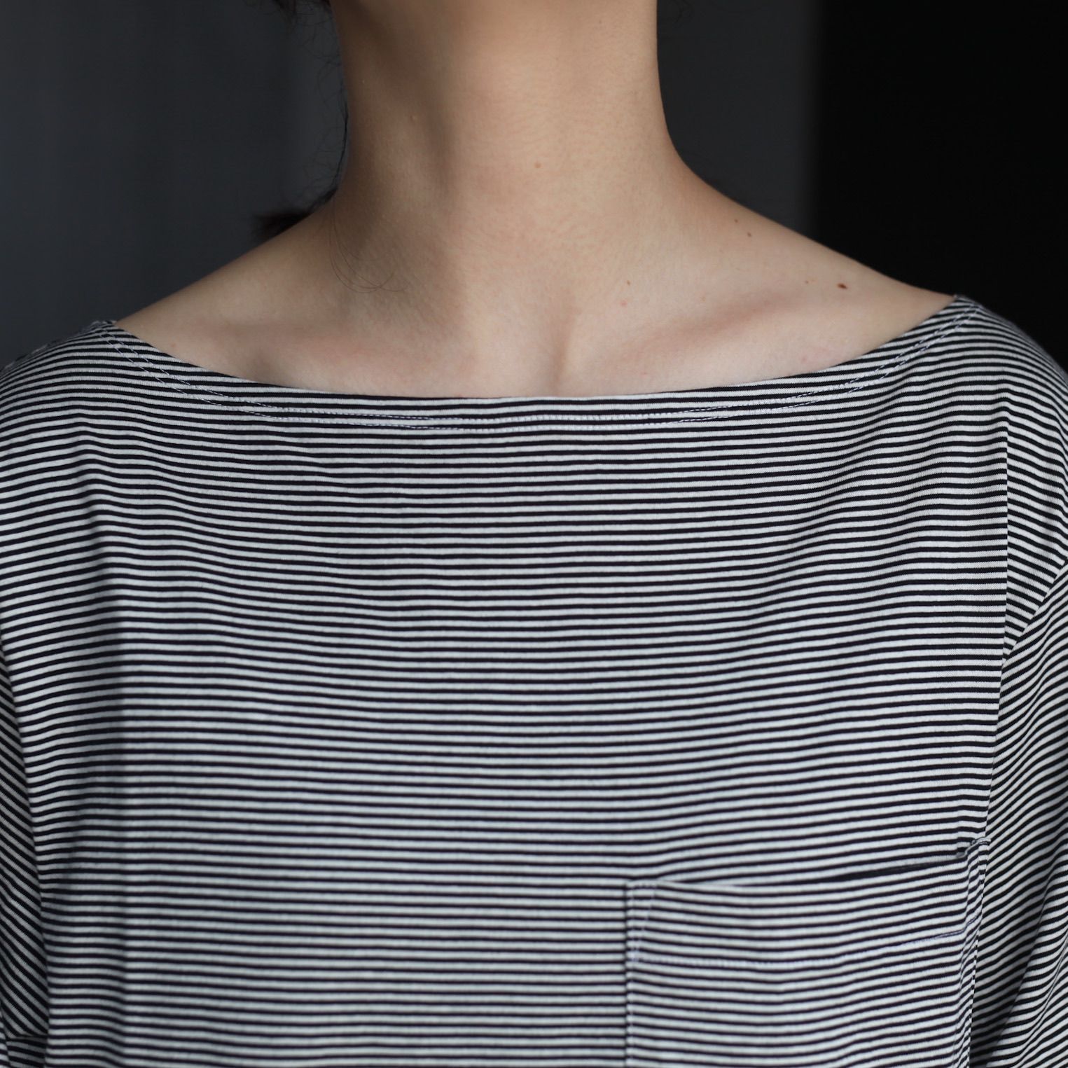 【残り一点】Boat Neck Stripe Tee