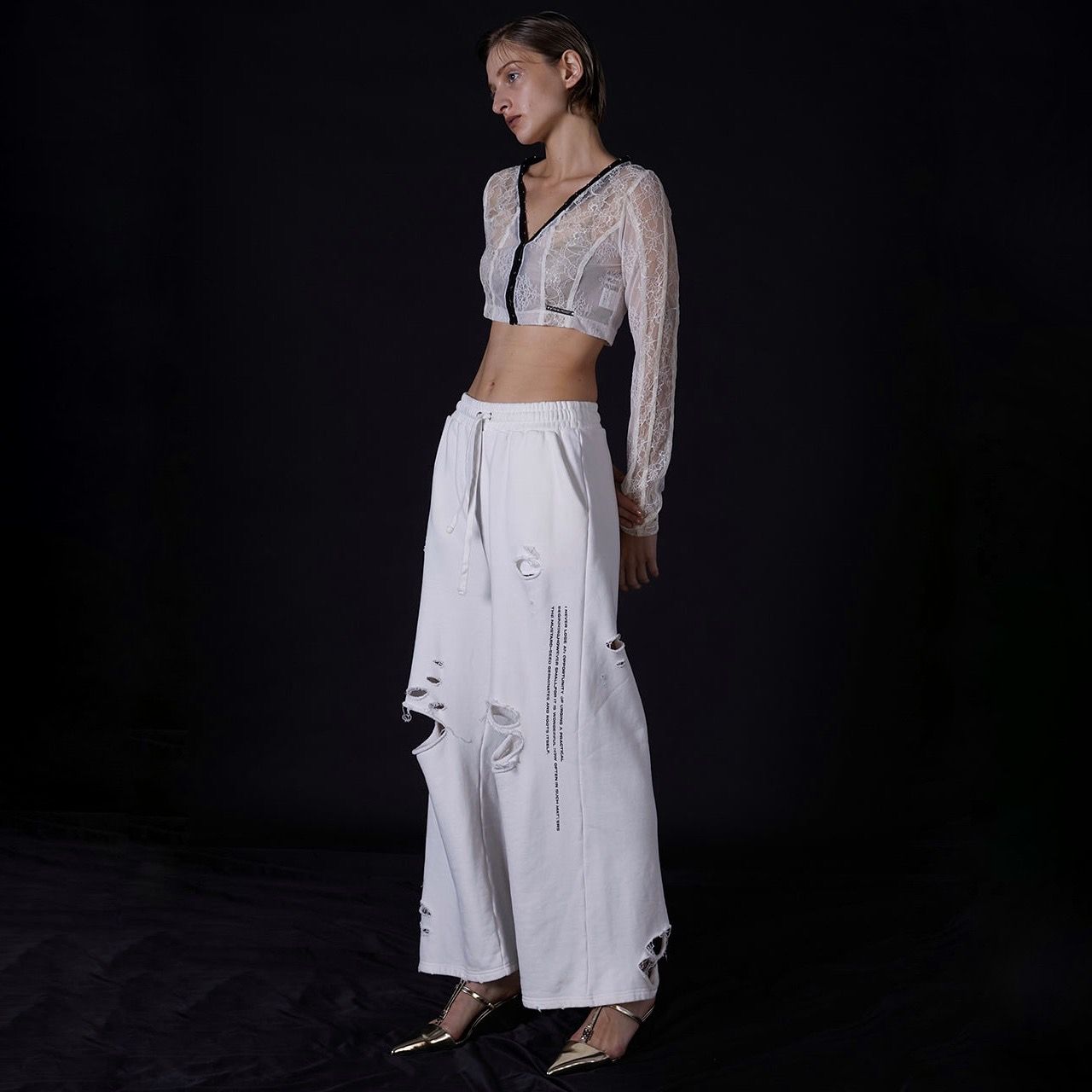PRANK PROJECT - 【残り一点】Spray Dyed Damaged Sweatpants