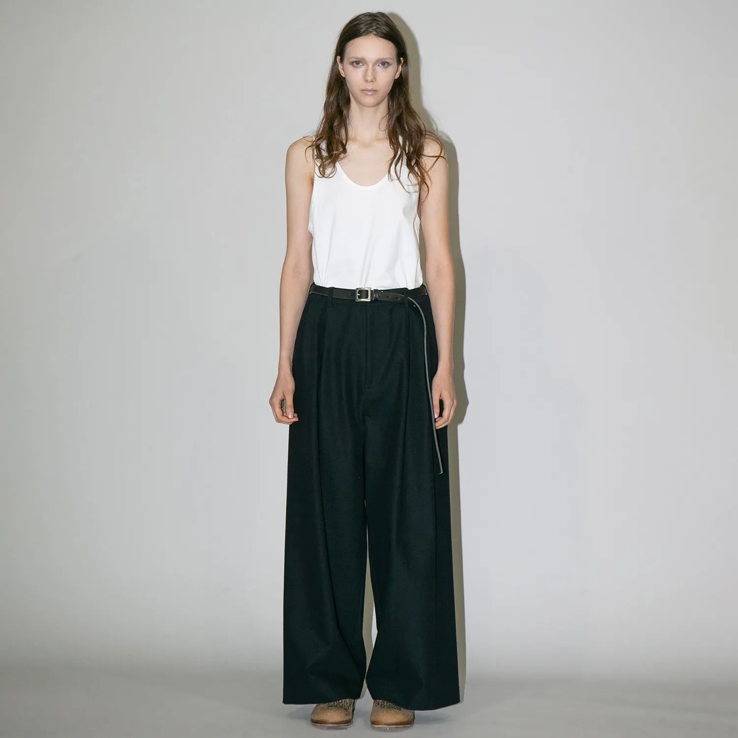 【残り一点】コットンツイルワイドパンツ