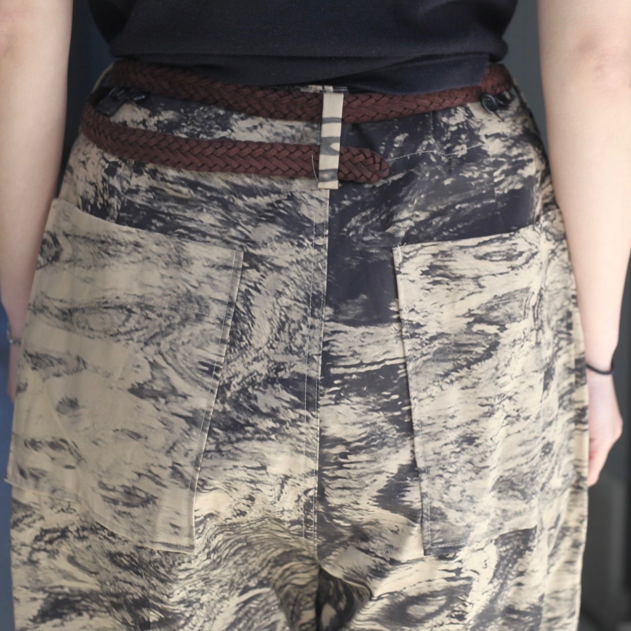 【残り一点】Photo Printed Cotton 1Tuck Baker Pants