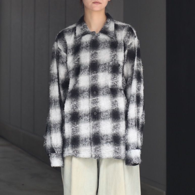 【残り一点】Shaggy Ombre Open Collar Shirt(DRUNK)