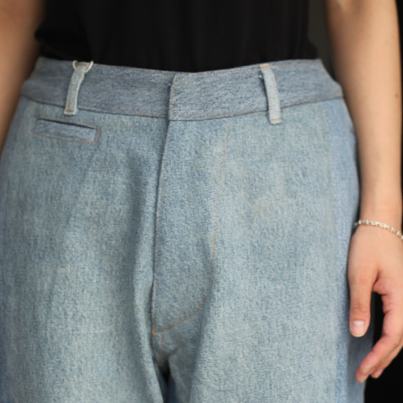 【残り一点】Reconstructed Super Baggy Slacks Denim_1(S)