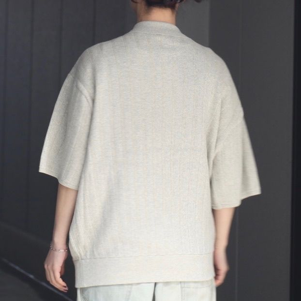crepuscule - 【残り一点】Rib Pattern Half Zip Polo | ACRMTSM