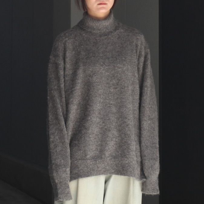 【残り一点】Wool/Alpaca Milled Knit Turtle Neck LS