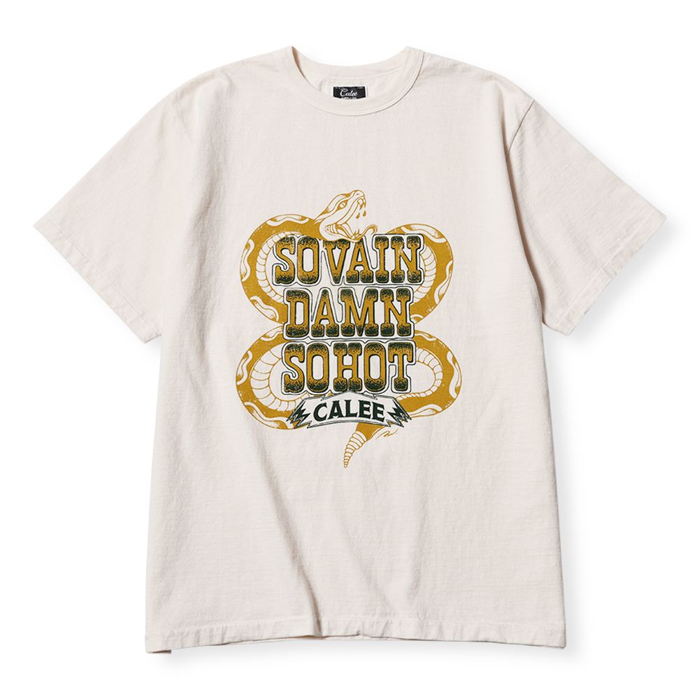 【残り一点】Garment Dye Snake Logo Tee