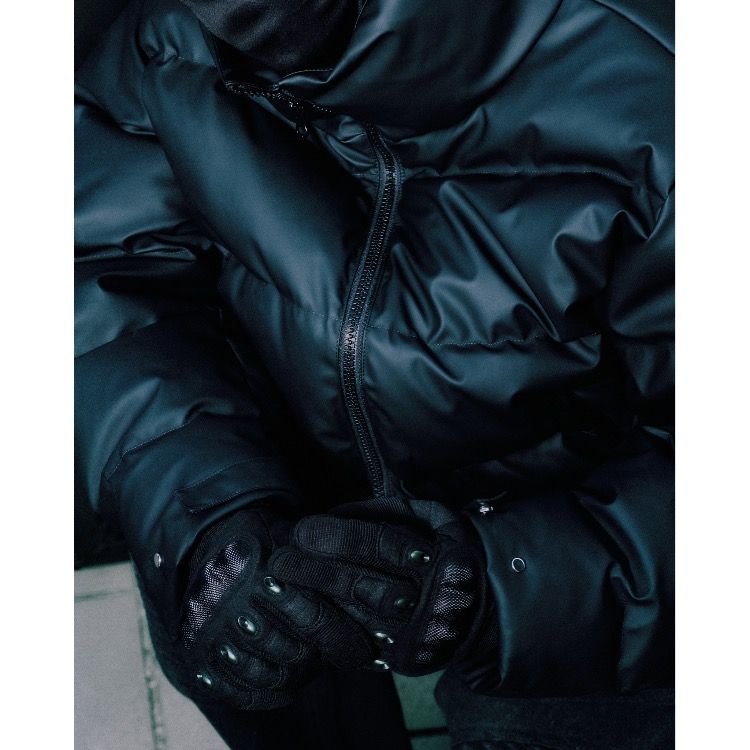 【残り一点】Faux Leather Matte Down Jacket