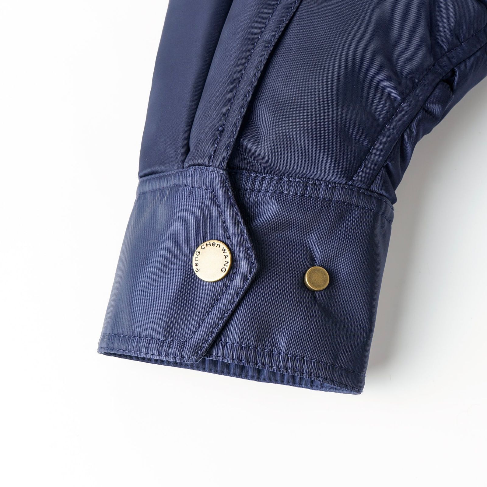 【残り一点】Navy Nylon Jacket with Faux Fur Collar