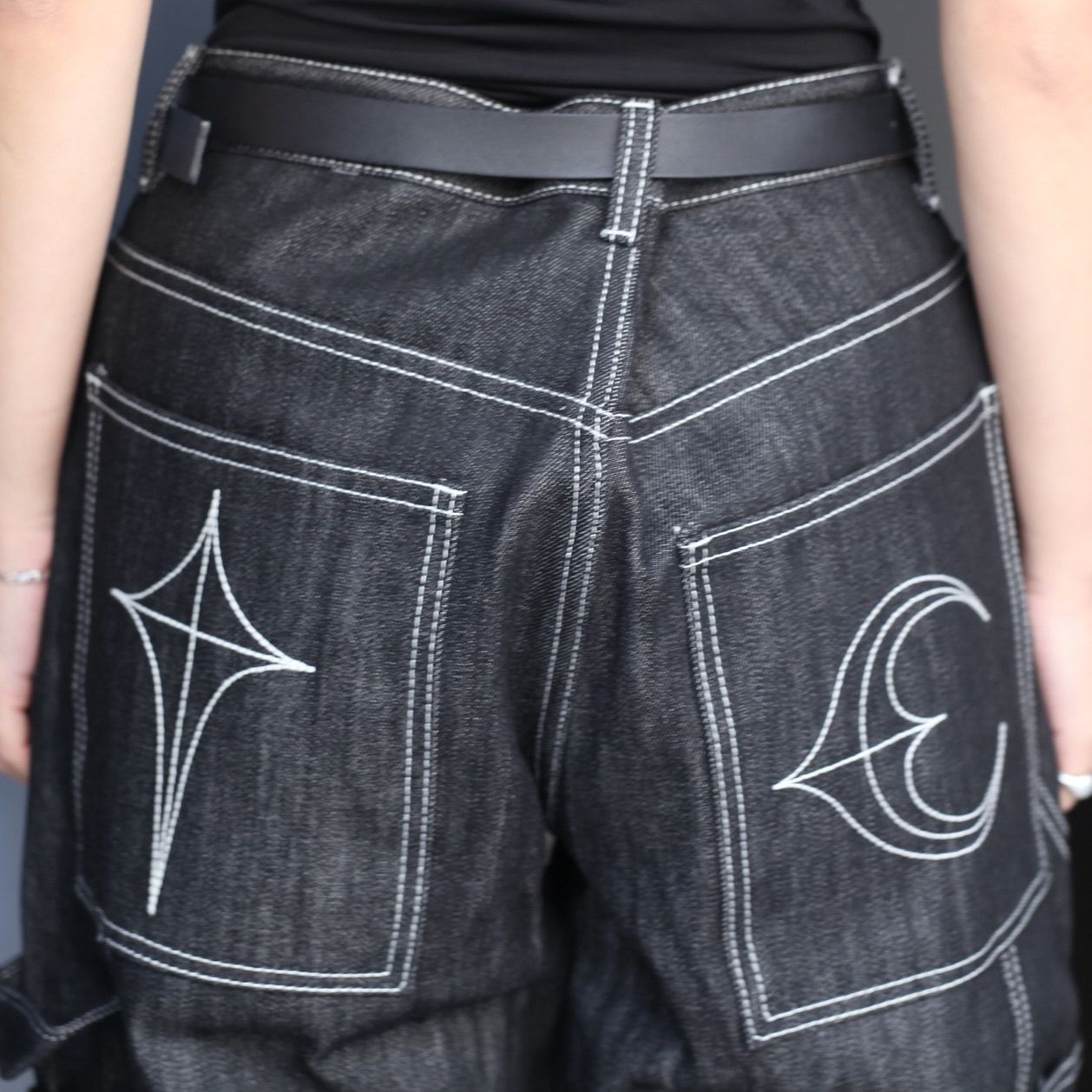 thug club デニム　ワークパンツ　スタッズ Thug Club - 【残り一点】Angel Studded Work Pants | ACRMTSM ONLINE
