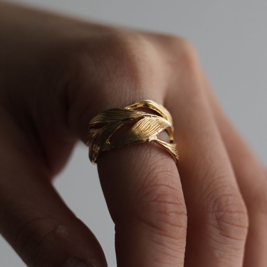 【お取り寄せ注文可能】OWL Feather Ring(GOLD)